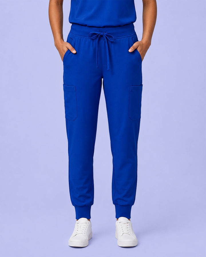 Women's 6-Pocket Jogger Scrub Pant Galaxy Blue