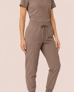 Women's 6-Pocket Jogger Scrub Pant Mocha