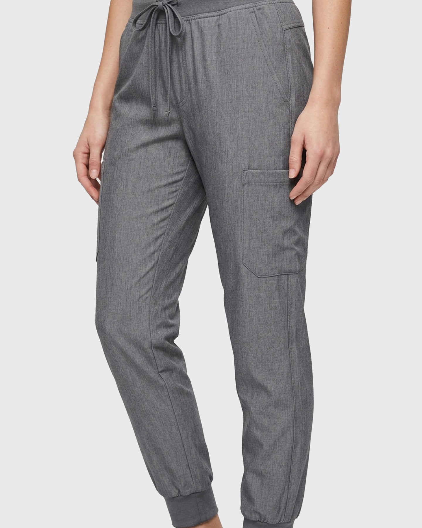 Women's 6-Pocket Jogger Scrub Pant Heather Gray