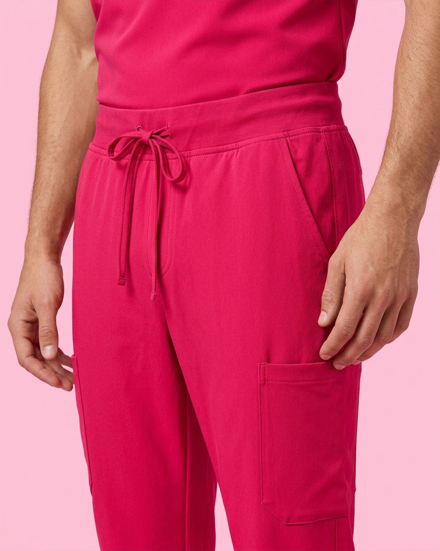 Men's 6-Pocket Jogger Scrub Pant Sangria