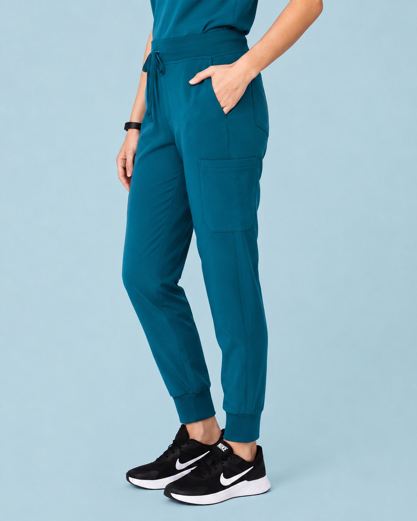 Women's 6-Pocket Jogger Scrub Pant Caribbean Blue