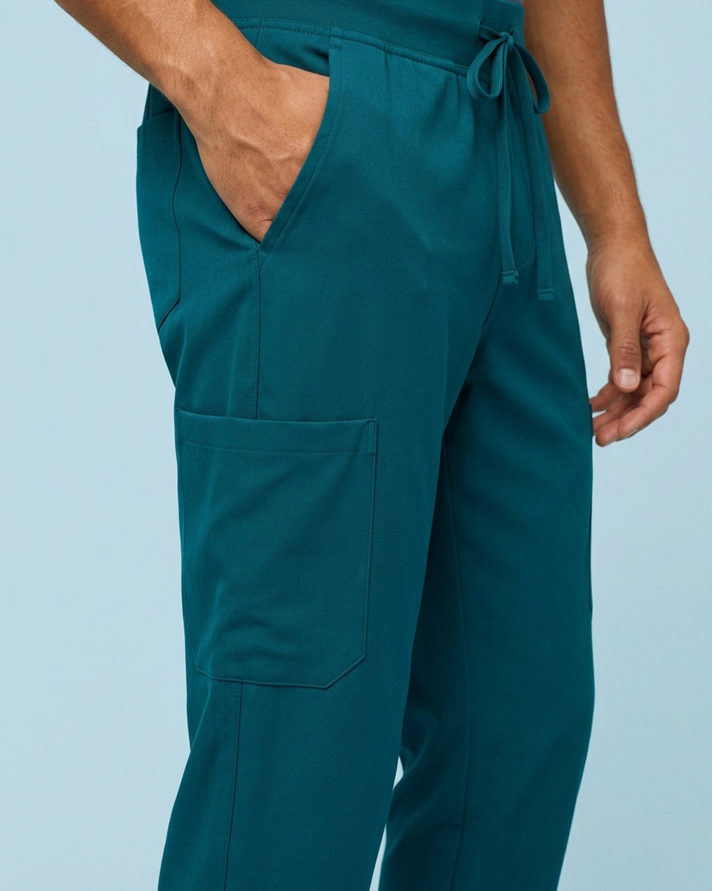 Men's 6-Pocket Jogger Scrub Pant Caribbean Blue