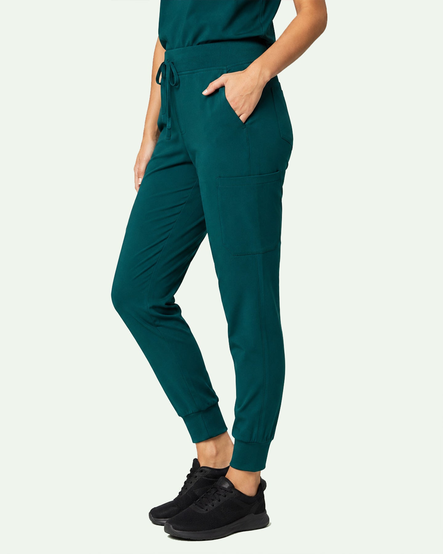 Women's 6-Pocket Jogger Scrub Pant Midnight Green