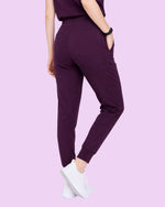 Women's 6-Pocket Jogger Scrub Pant Deep Eggplant