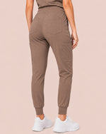 Women's 6-Pocket Jogger Scrub Pant Mocha