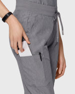 Women's 6-Pocket Jogger Scrub Pant Heather Gray