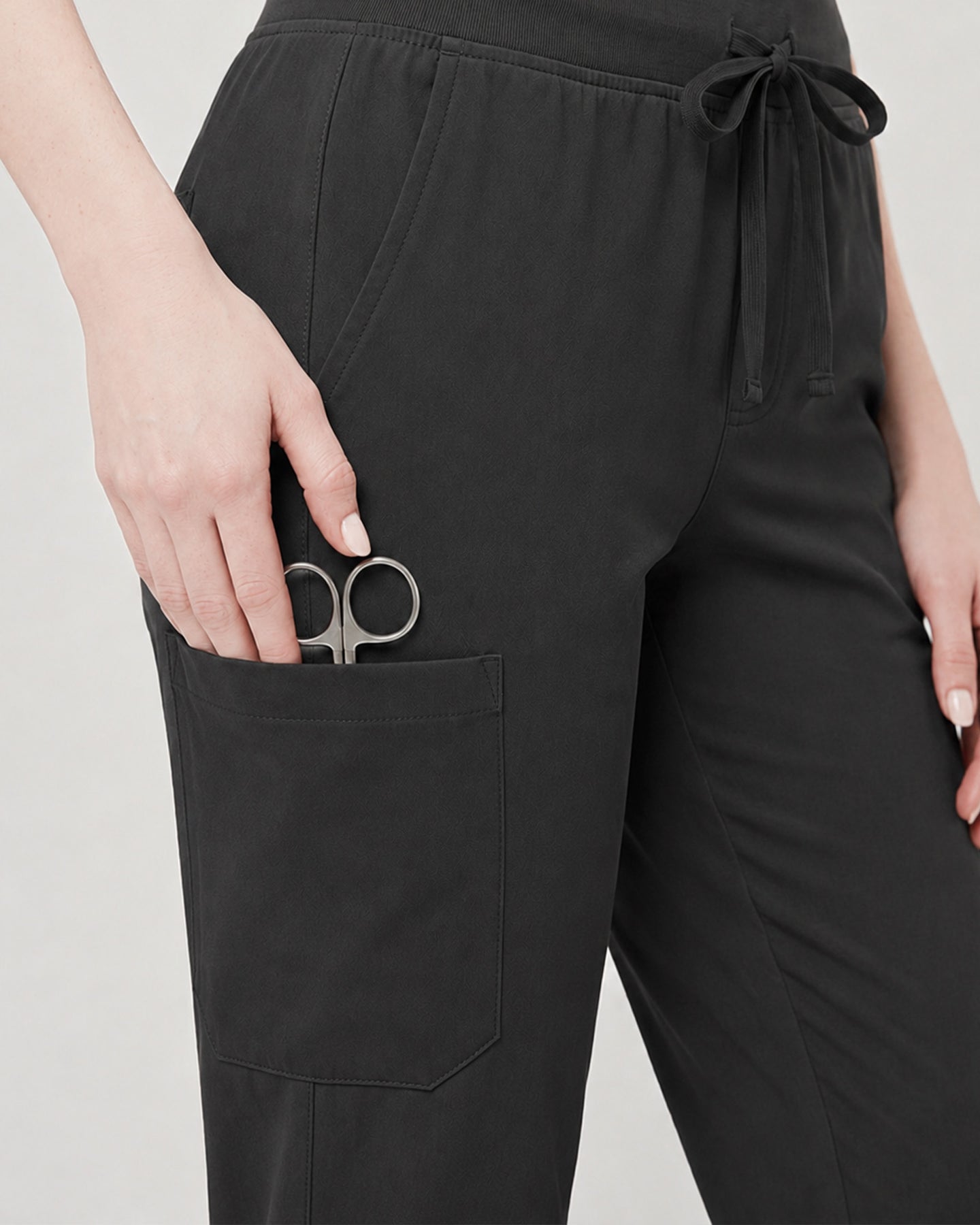 Women's 6-Pocket Jogger Scrub Pant Charcoal