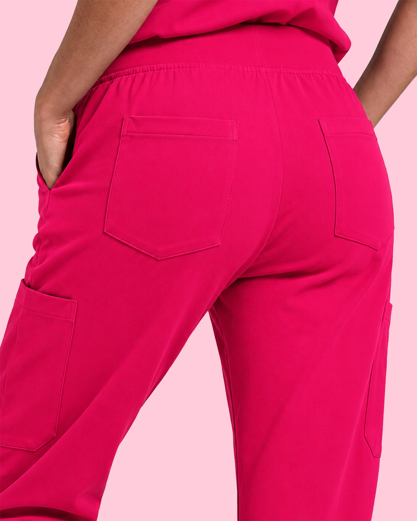 Women's 6-Pocket Jogger Scrub Pant Sangria