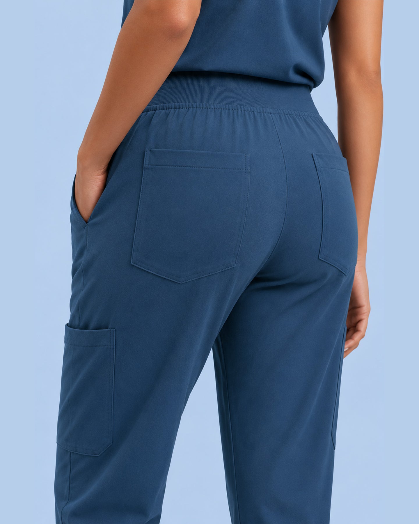 Women's 6-Pocket Jogger Scrub Pant Ocean