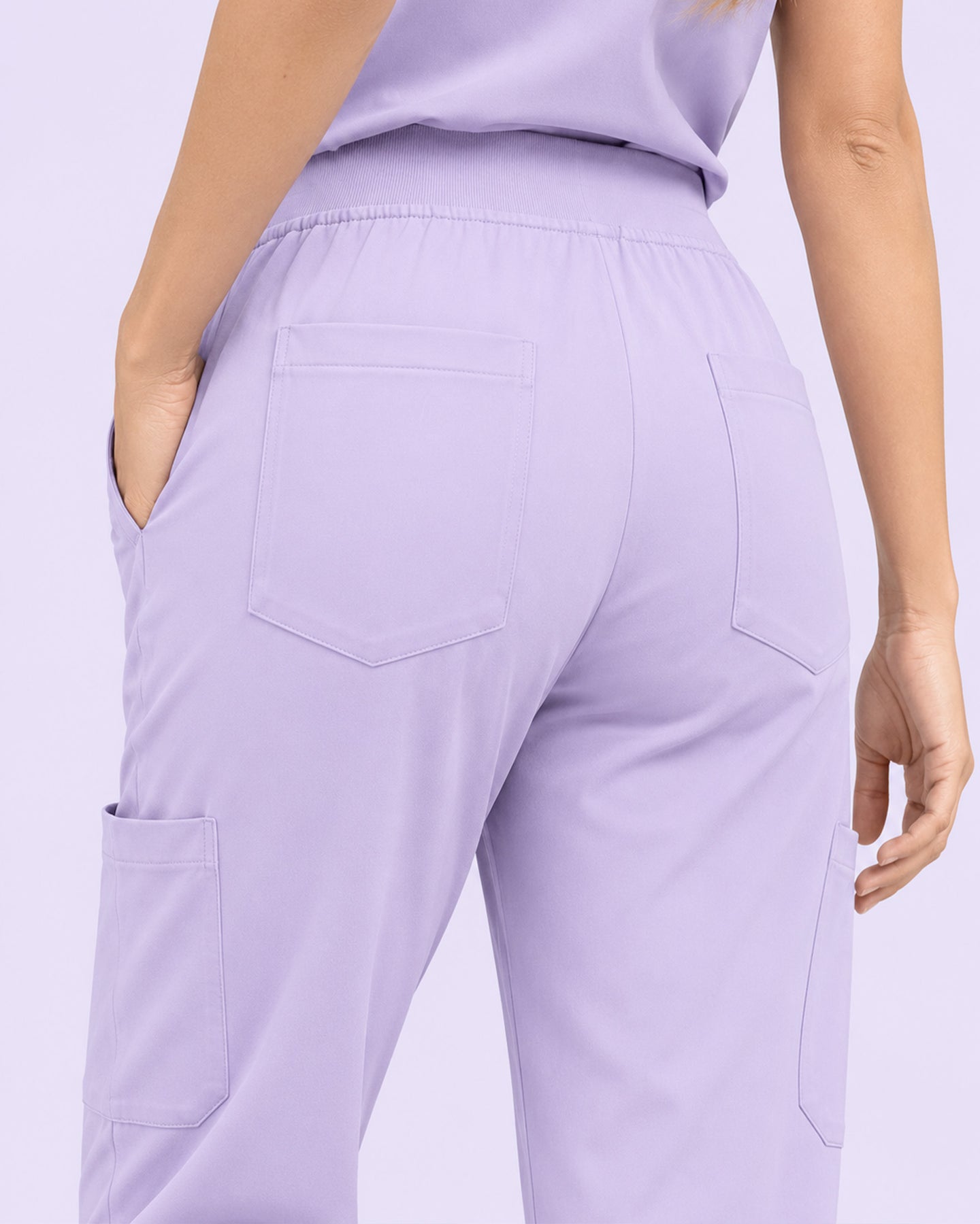 Women's 6-Pocket Jogger Scrub Pant Lavender