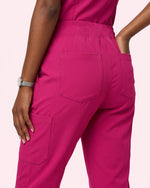 Women's 6-Pocket Jogger Scrub Pant Wild Berry