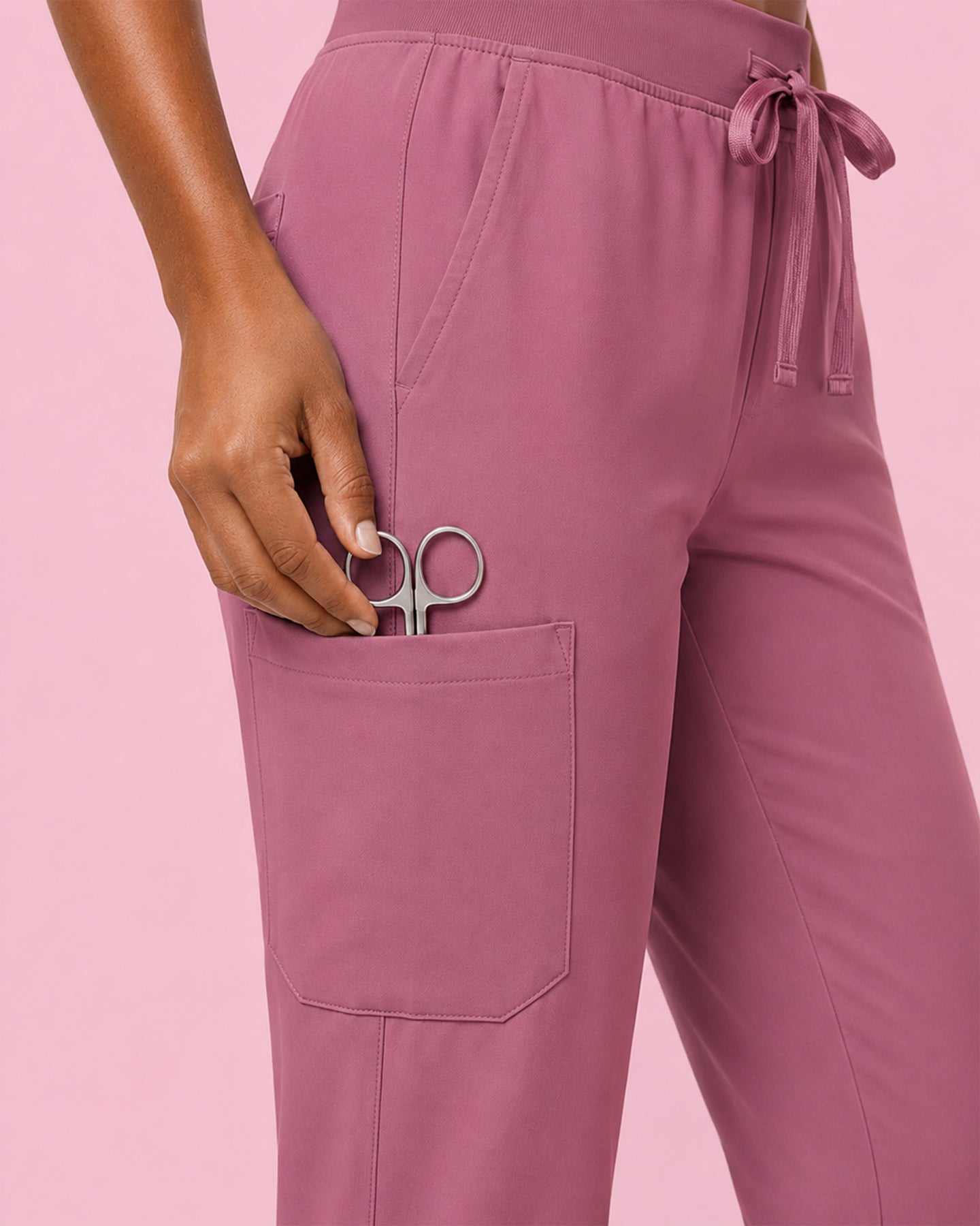Women's 6-Pocket Jogger Scrub Pant Mauve