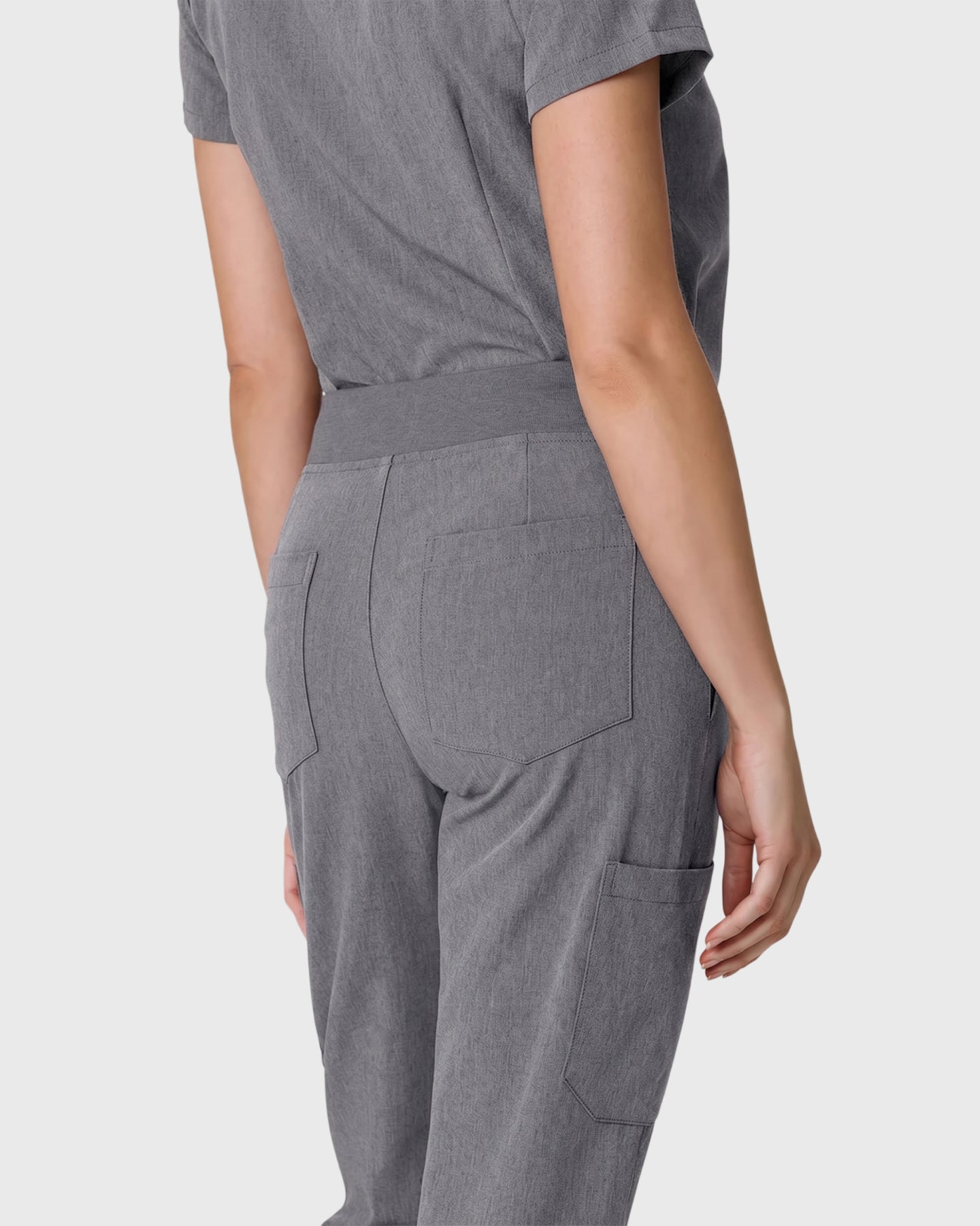Women's 6-Pocket Jogger Scrub Pant Heather Gray