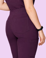 Women's 6-Pocket Jogger Scrub Pant Deep Eggplant