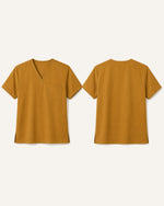 Men's One-Pocket V-neck Scrub Top Cider