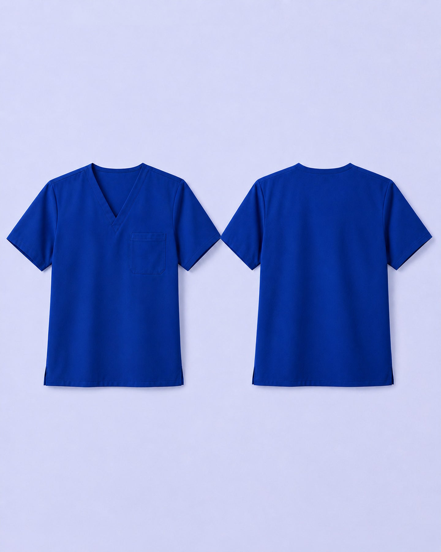 Men's One-Pocket V-neck Scrub Top Galaxy Blue