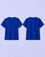 Men's One-Pocket V-neck Scrub Top Galaxy Blue