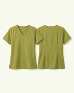 Women's One-Pocket V-neck Scrub Top Avocado