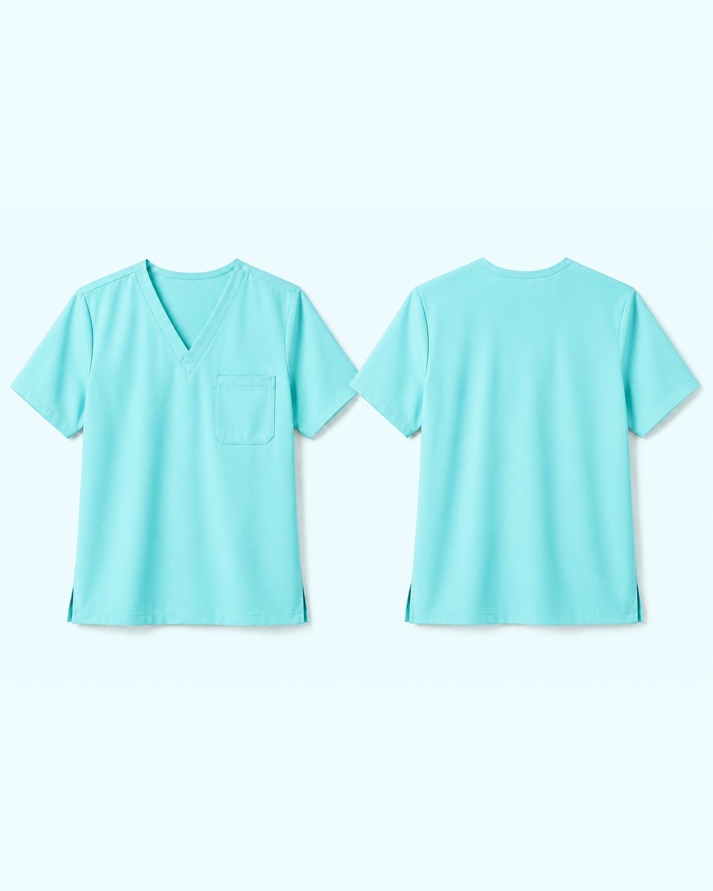 Men's One-Pocket V-neck Scrub Top Surf
