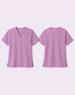 Men's One-Pocket V-neck Scrub Top Lilac