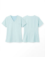 Women's One-Pocket V-neck Scrub Top Sky Blue