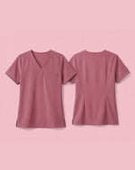Women's One-Pocket V-neck Scrub Top Royal Mauve