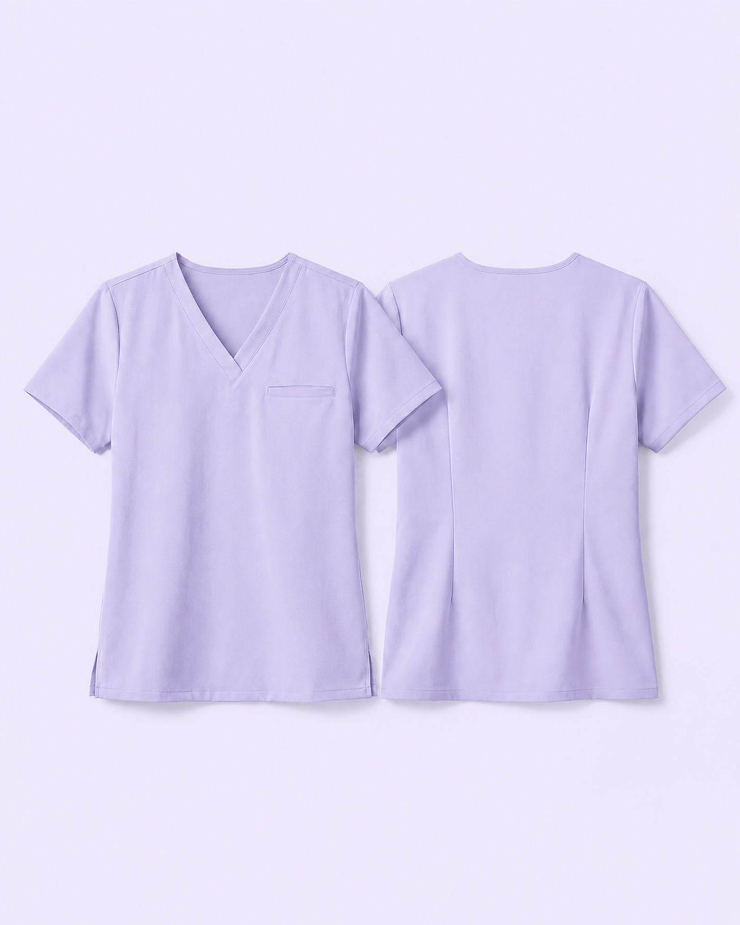 Women's One-Pocket V-neck Scrub Top Lavender