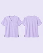 Men's One-Pocket V-neck Scrub Top Lavender