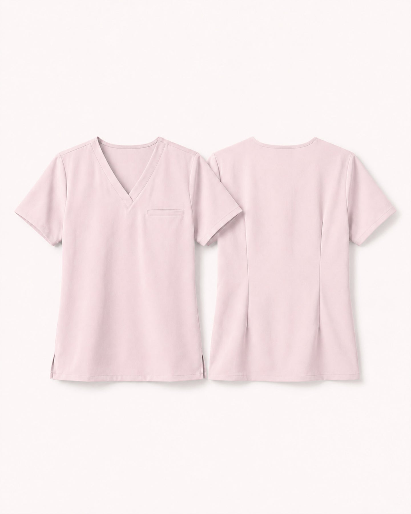 Women's One-Pocket V-neck Scrub Top Rose Quartz