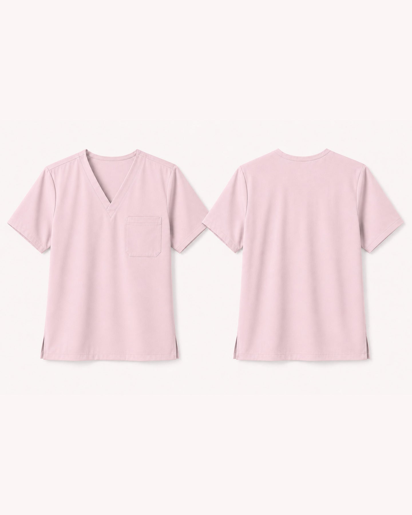 Men's One-Pocket V-neck Scrub Top Rose Quartz