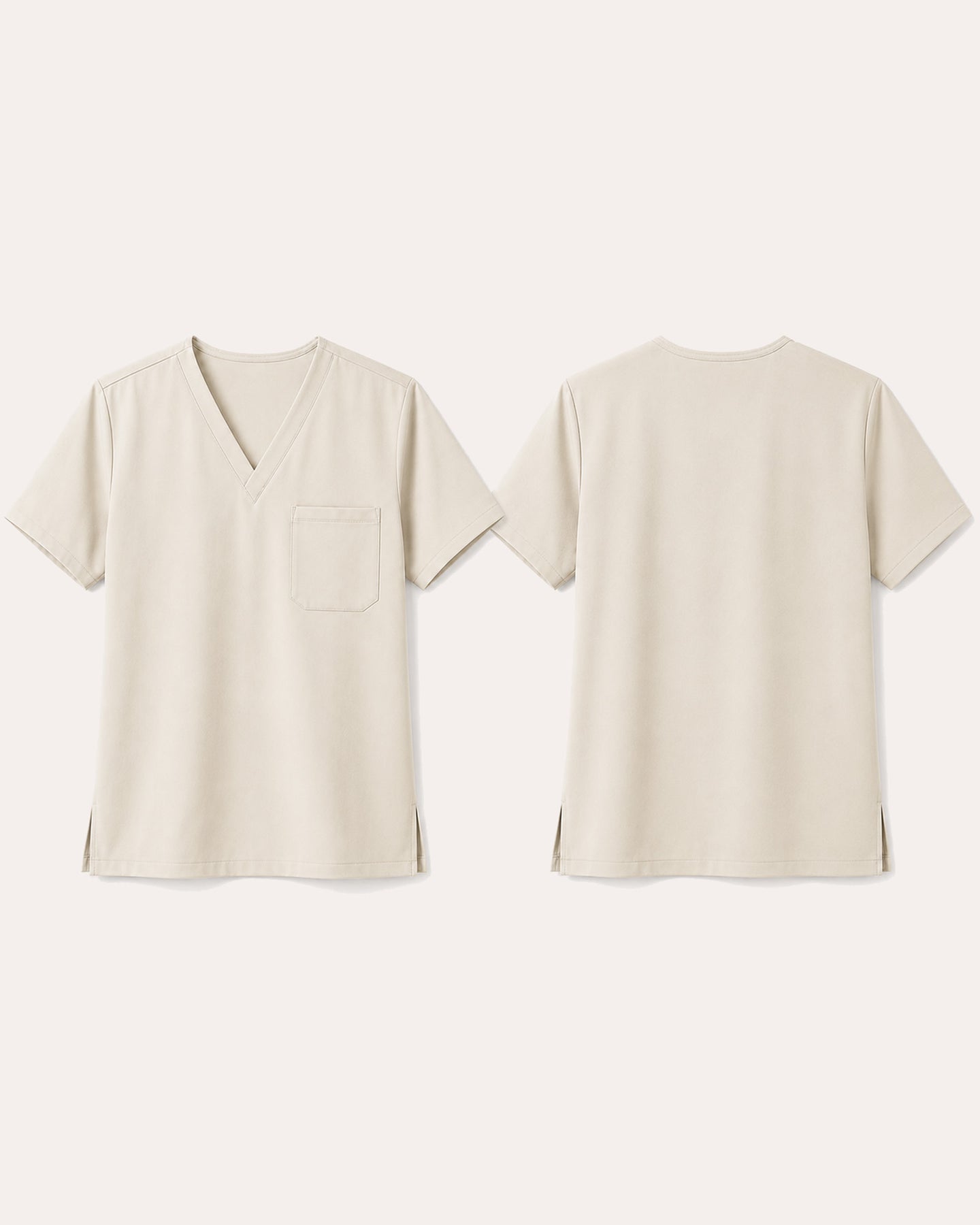 Men's One-Pocket V-neck Scrub Top Birch