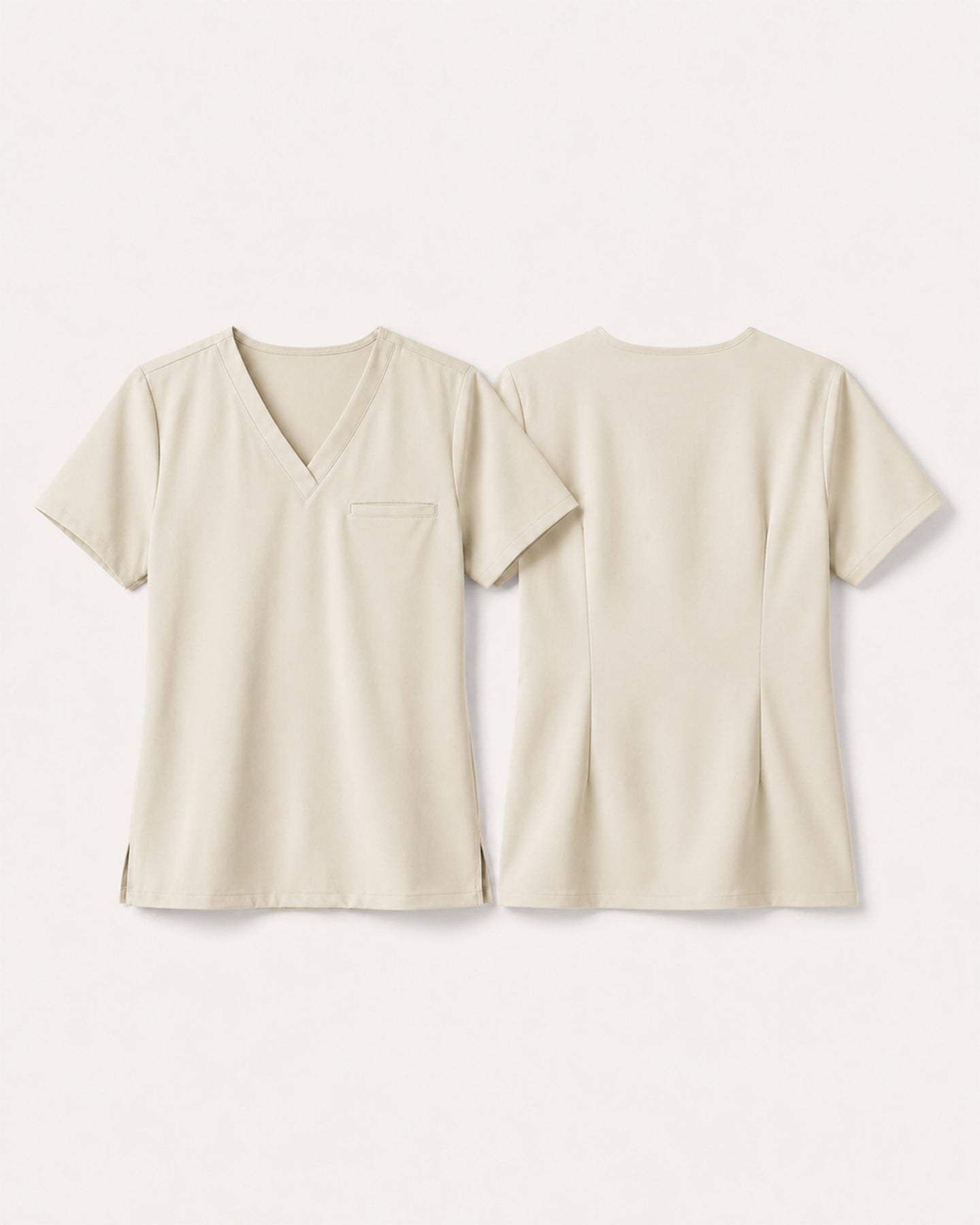 Women's One-Pocket V-neck Scrub Top Birch