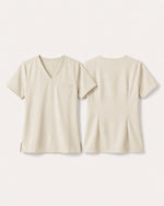 Women's One-Pocket V-neck Scrub Top Birch