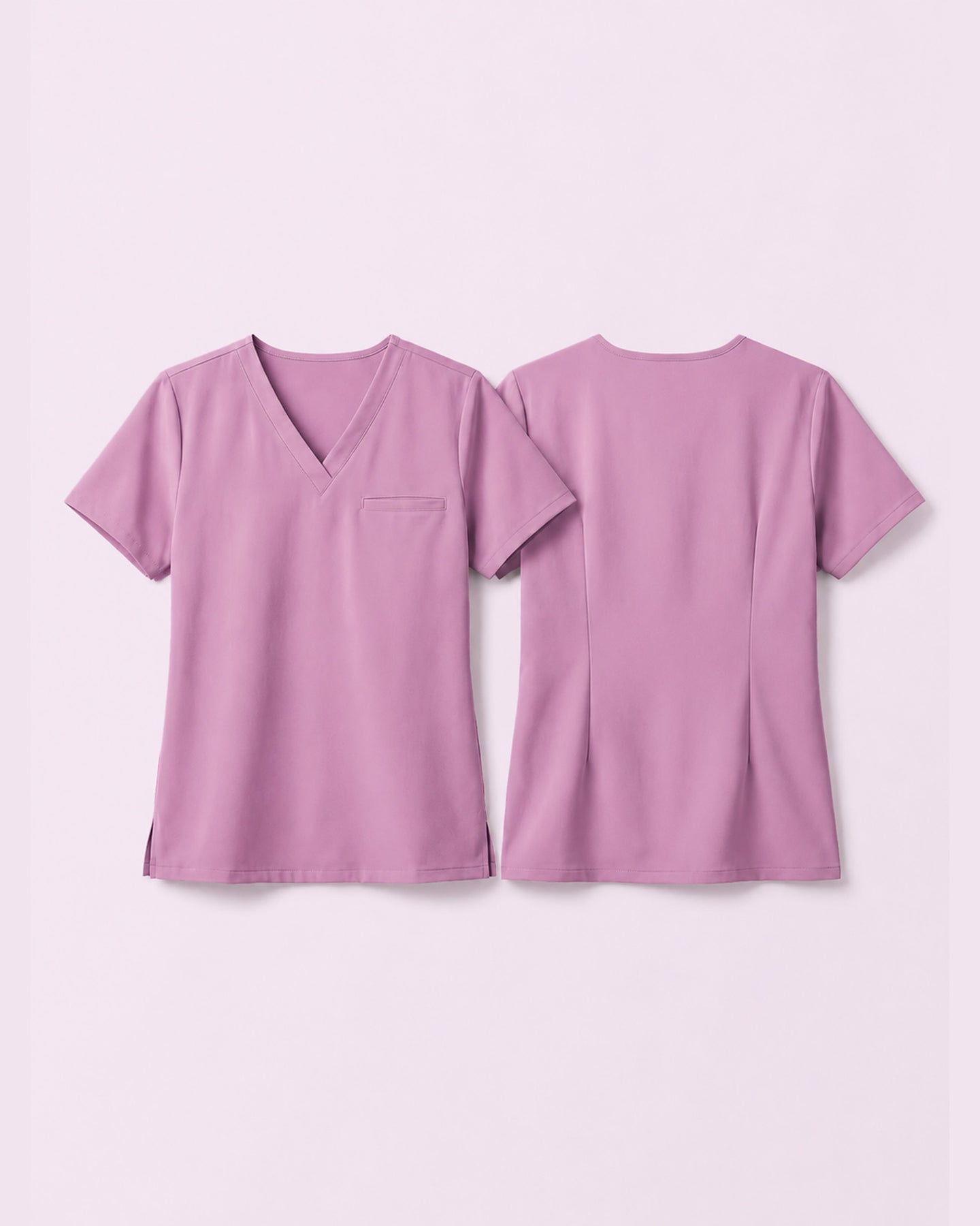 Women's One-Pocket V-neck Scrub Top Lilac