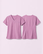 Women's One-Pocket V-neck Scrub Top Lilac