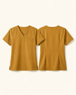 Women's One-Pocket V-neck Scrub Top Cider