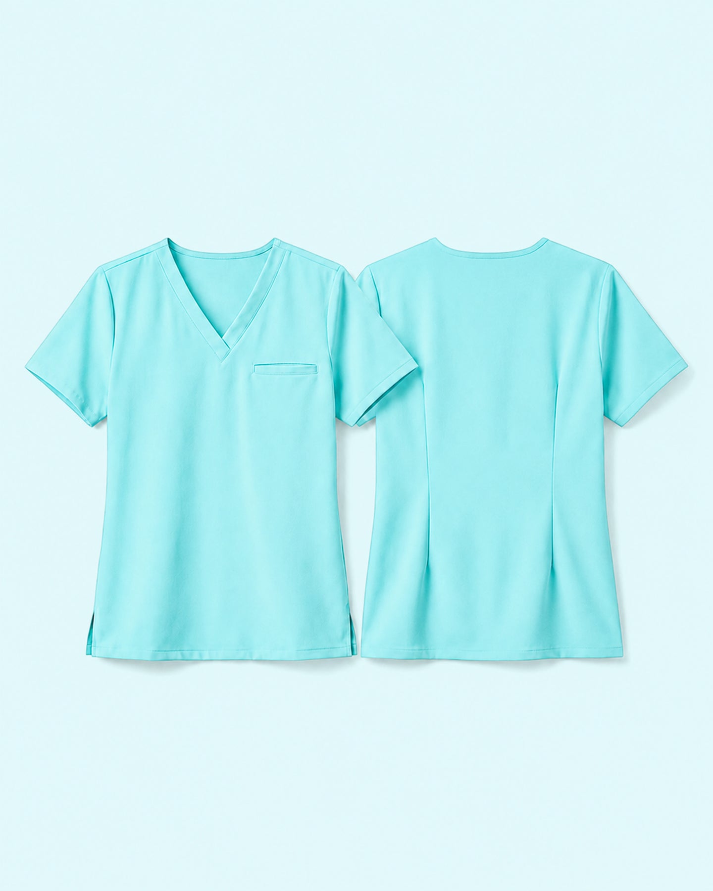 Women's One-Pocket V-neck Scrub Top Surf