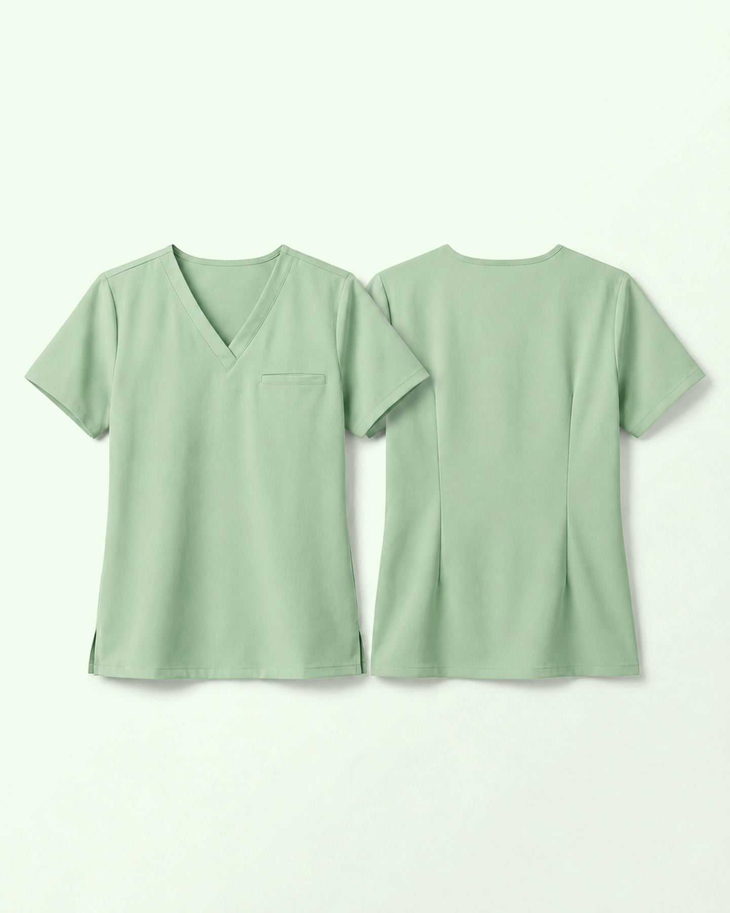 Women's One-Pocket V-neck Scrub Top Mint