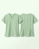 Women's One-Pocket V-neck Scrub Top Mint