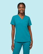 Women's One-Pocket V-neck Scrub Top Marina