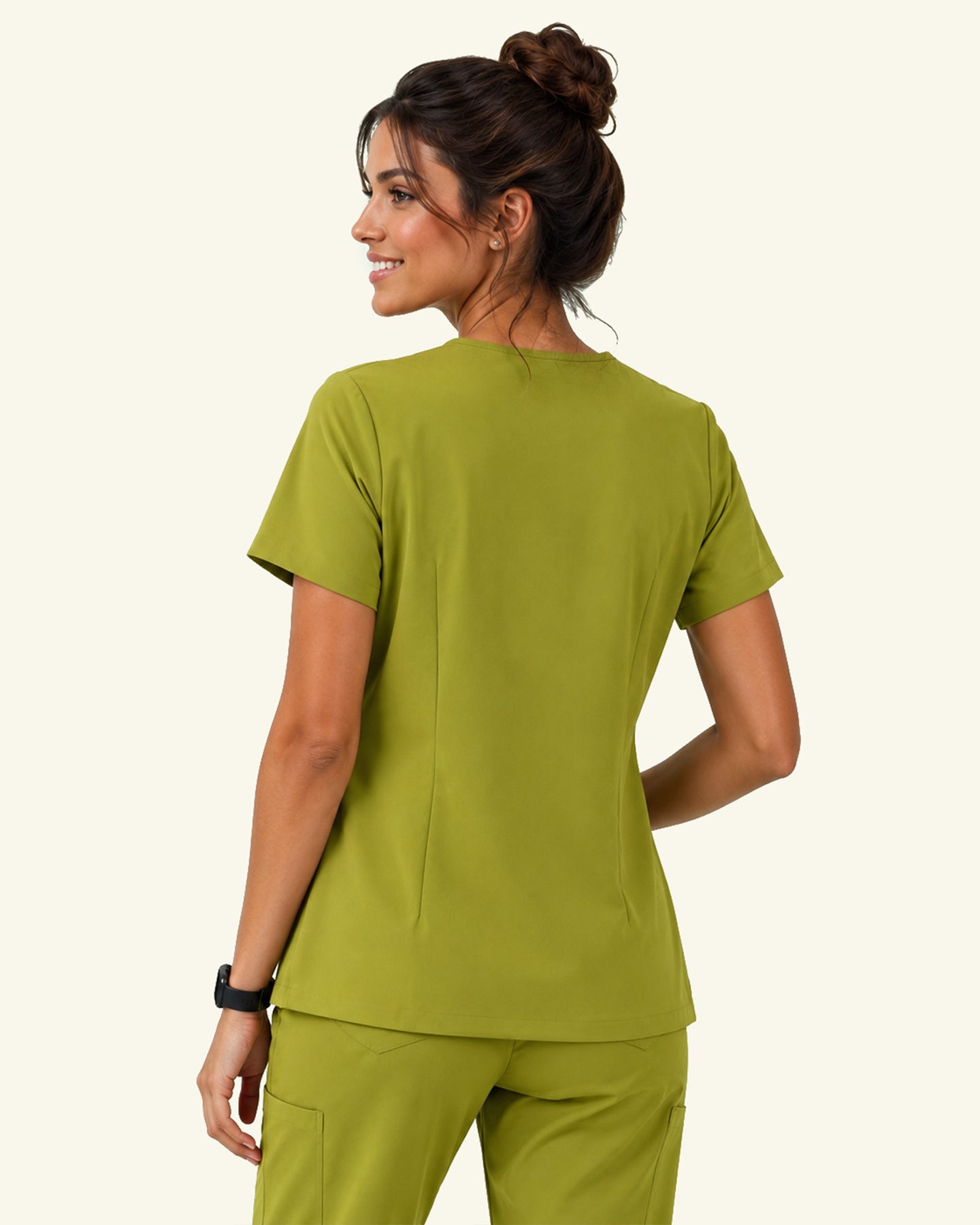Women's One-Pocket V-neck Scrub Top Avocado