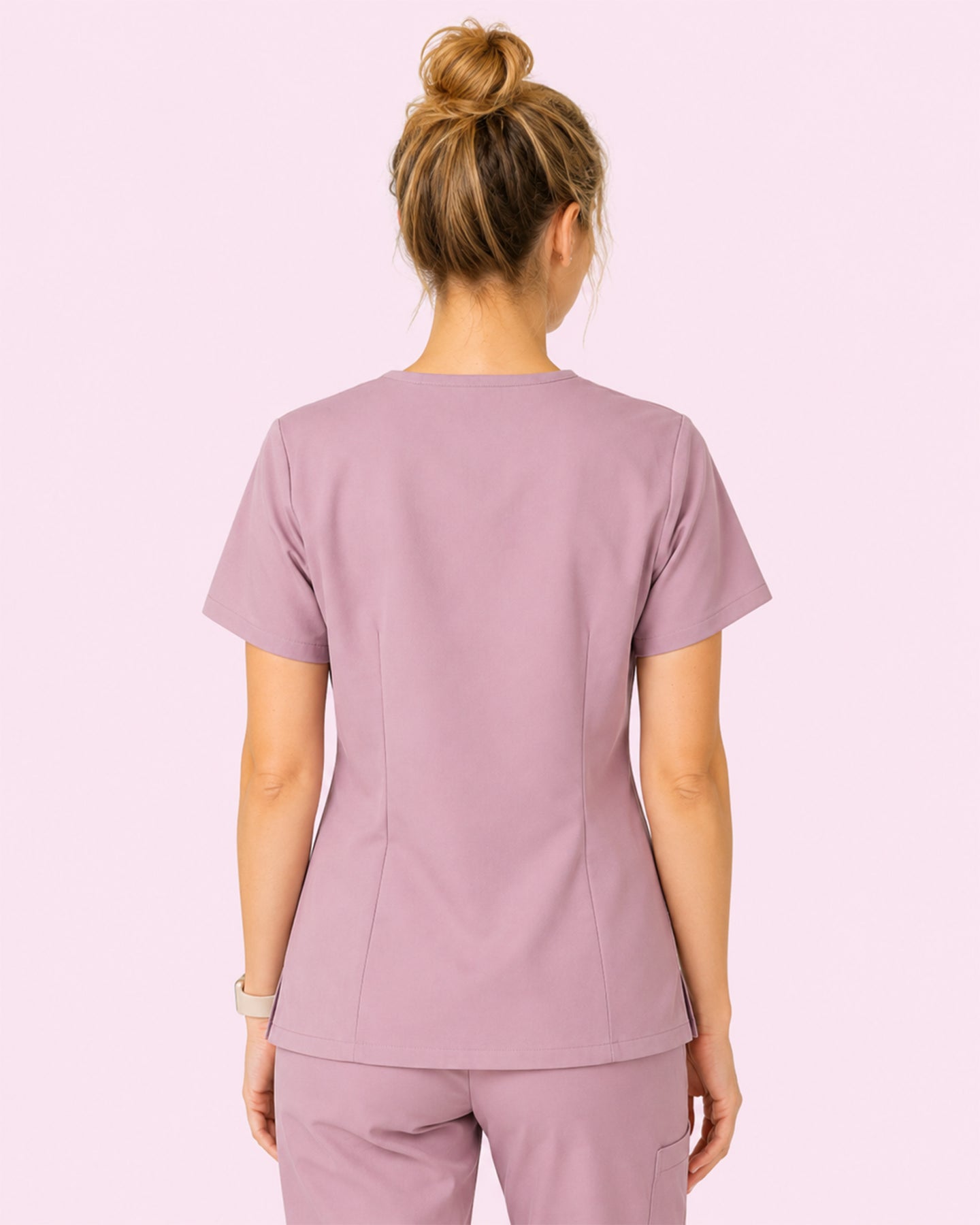 Women's One-Pocket V-neck Scrub Top Blossom