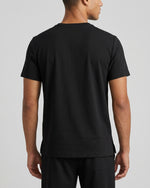Men's One-Pocket V-neck Scrub Top Black