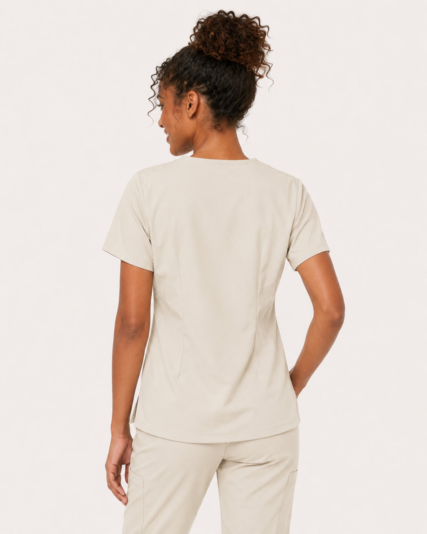Women's One-Pocket V-neck Scrub Top Birch