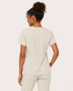 Women's One-Pocket V-neck Scrub Top Birch