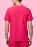 Men's One-Pocket V-neck Scrub Top Sangria