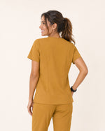 Women's One-Pocket V-neck Scrub Top Cider