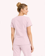 Women's One-Pocket V-neck Scrub Top Rose Quartz