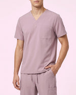 Men's One-Pocket V-neck Scrub Top Blossom