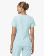 Women's One-Pocket V-neck Scrub Top Sky Blue